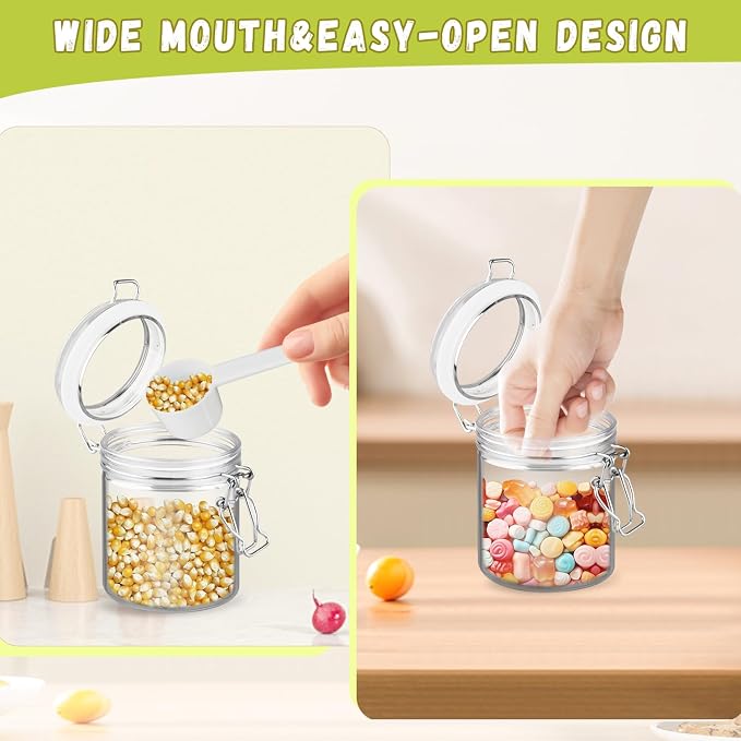3 Pcs Plastic Sealed Storage Jars Empty Clear Food Storage Container - Image 5