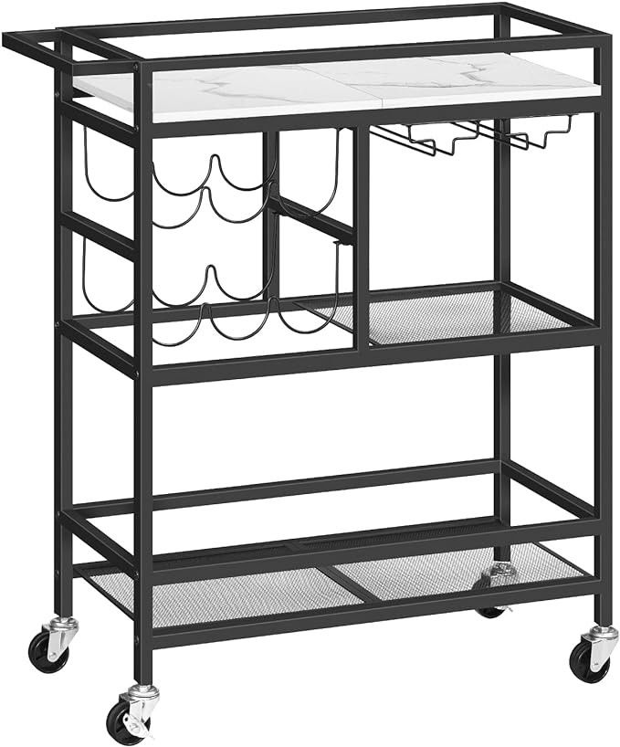 MAHANCRIS Bar Cart for Home, 3-Tier Serving Cart by MAHANCRIS