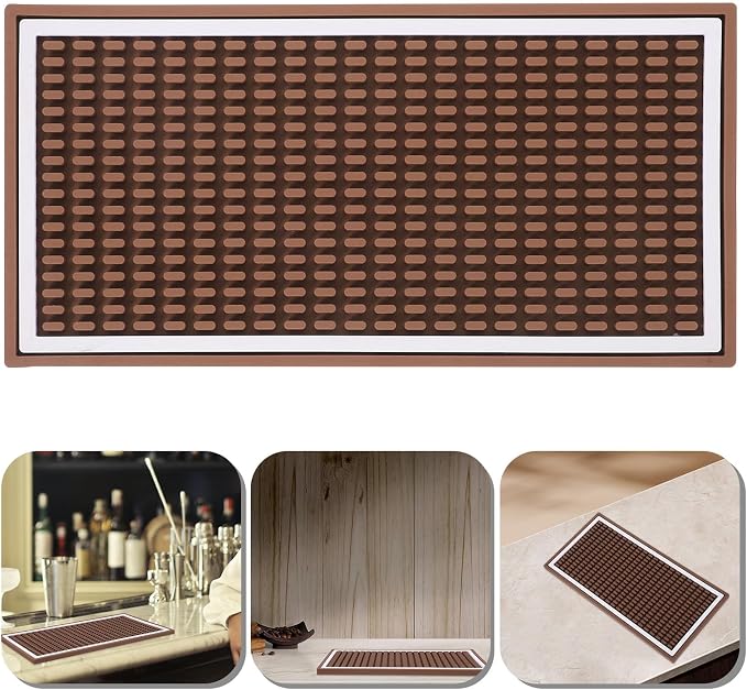 INOOMP Bar Service Spill Mat Non-slip Coffee Bar Counter Drying Mat 30x15x1cm - Image 8