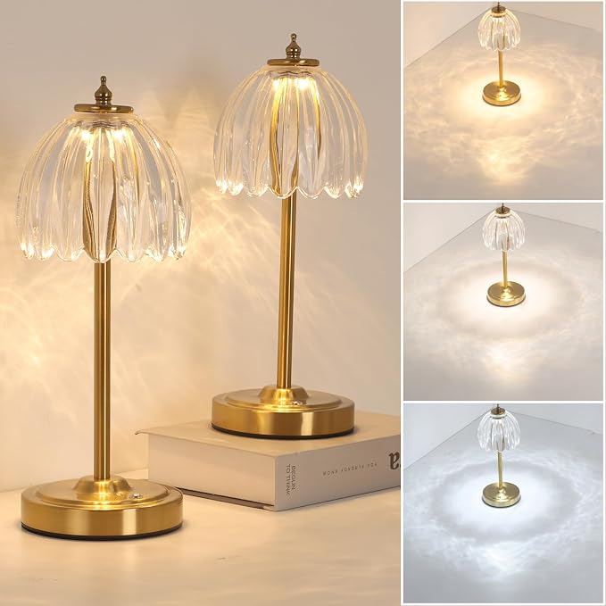 Shenmoyl Set of 2 Tulip Table Lamp by Shenmoyl