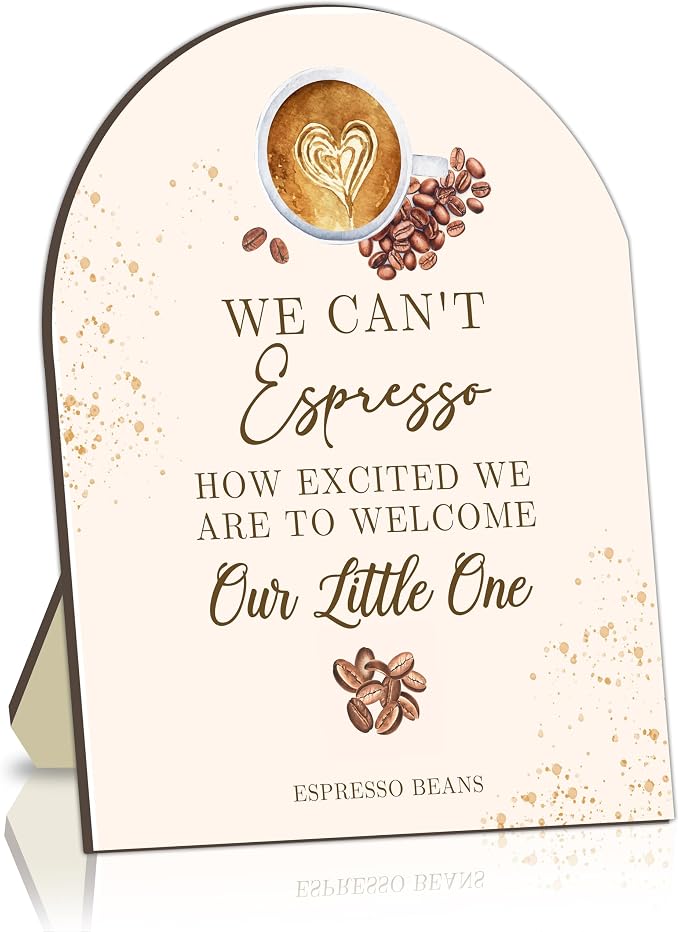 Coffee Bar Wooden Table Sign, Coffee Welcome Sign by Unknown