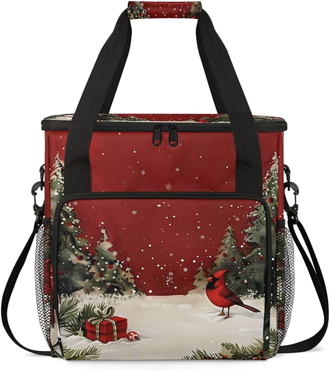 Christmas Coffee Maker Carring Bag, Large Insulated Storage Organizer Case Tote by Home