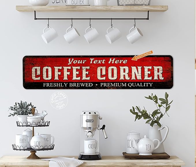 Custom Coffee Bar Sign Personalized Coffee Corner Café Coffee Station Barista - Image 2