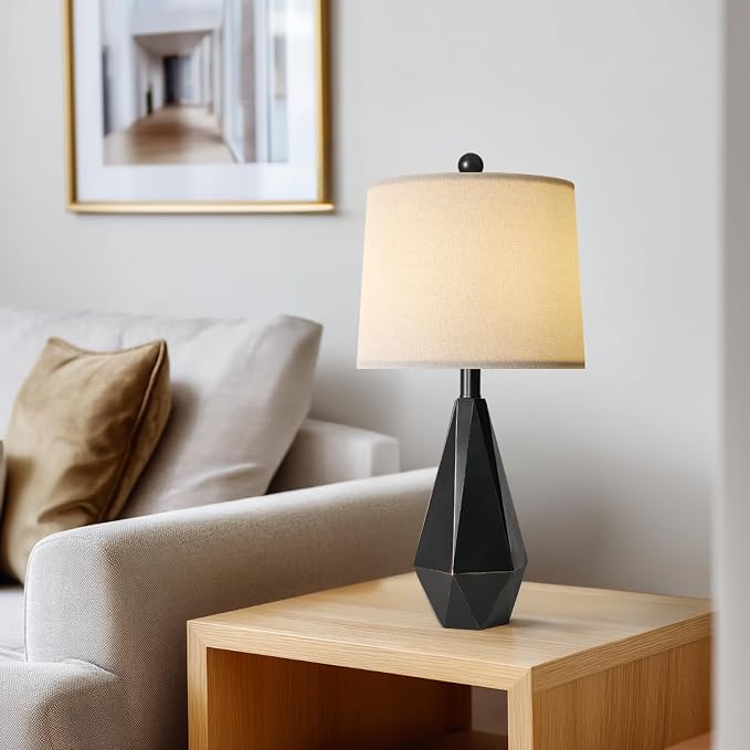 PoKat 23'' Farmhouse Table Lamps Set of 2, Modern Nightstand Lamps - Image 5
