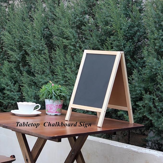 Freestanding Wooden A Frame Double Sided Chalkboard - Image 6