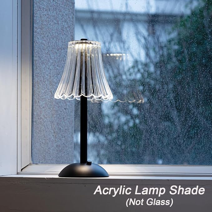HEQET Cordless Table Lamps for Home, Dining Room, USB Charge 12'' Tall LED - Image 4