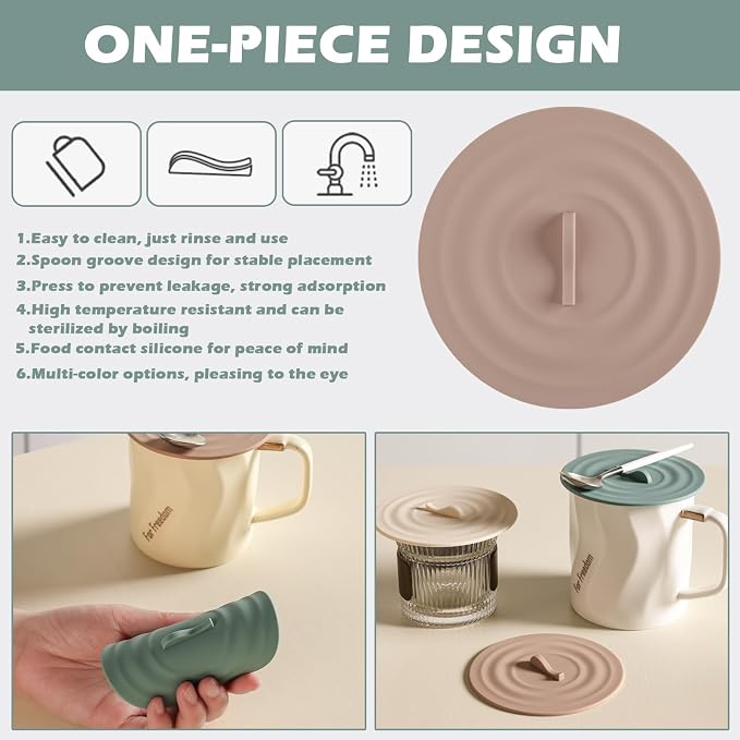 Silicone Cup Lids Silicone Cup Covers 6 Color Food Grade Anti-dust Airtight - Image 5