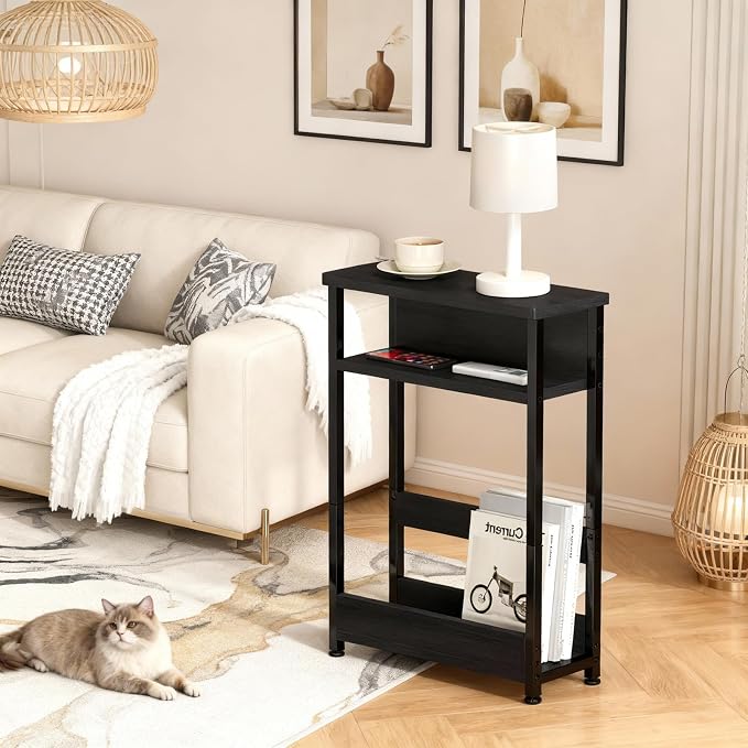 GarveeHome Narrow Side Table for Small Spaces, 3 Tier Small End Table - Image 5