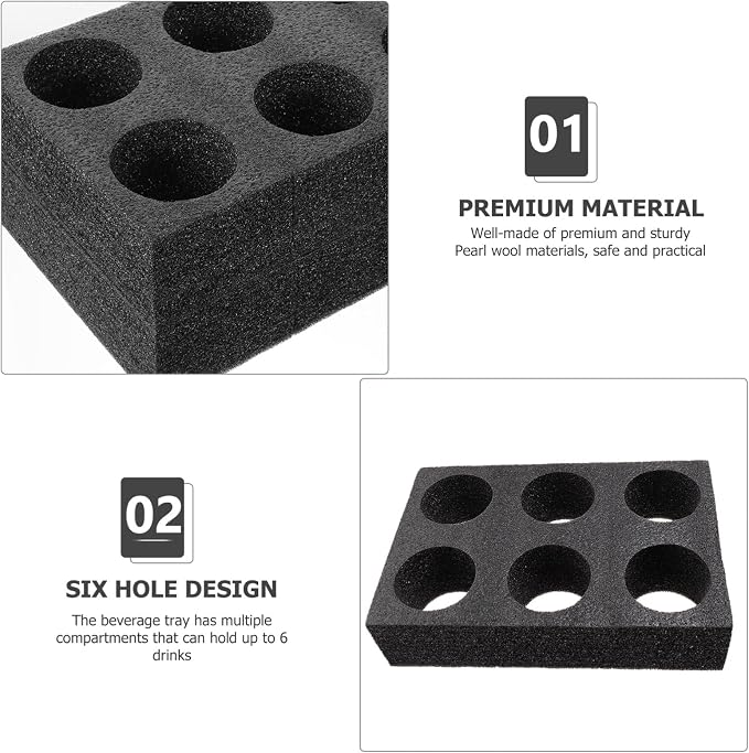 GANAZONO 2 Pack Takeout Beverage Carrier Tray Reusable Cup Tray - Image 5