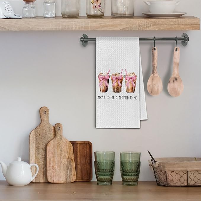 Coquette Coffee Kitchen Towels, Coffees Bar Lover Gifts Dish Tea Towel - Image 4
