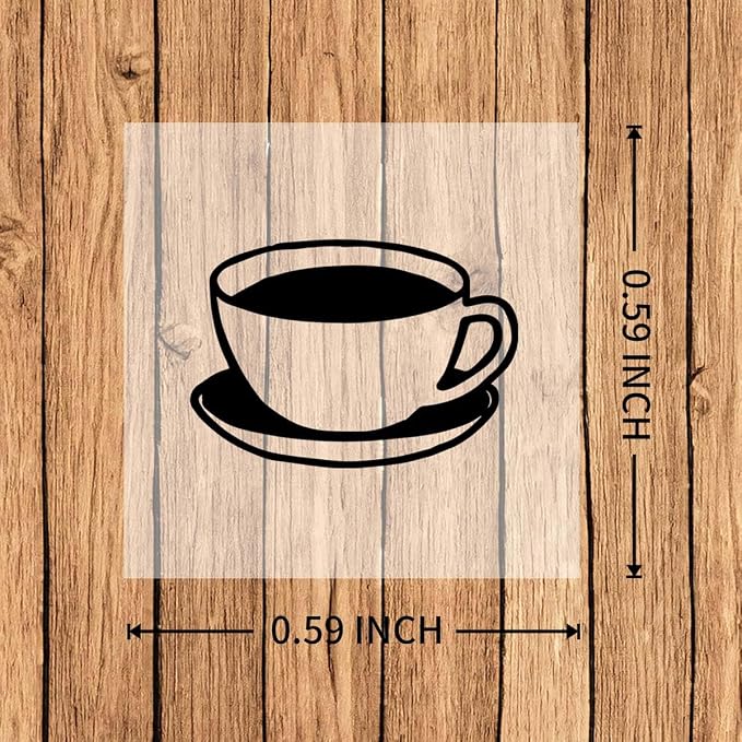 Coffee Tea Clear Planner Stickers, 0.5 inch - Image 3