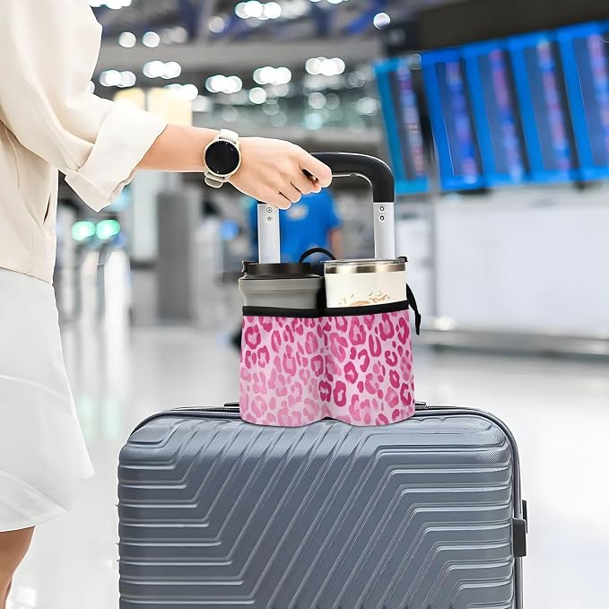 Luggage Cup Holder for Suitcases Free Hands Suitcase Cup Holder Portable Travel - Image 5