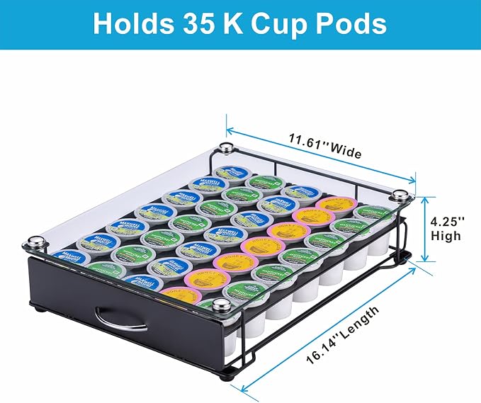 ZCDCP K Cup Holder Drawer, Coffee Pod Holder - Image 3