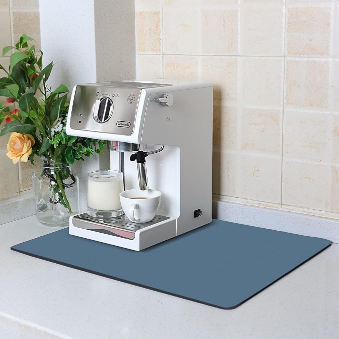 ZLR XXL Coffee Bar Mat for Barista Workstation, Absorbent Dish Drying Mat by ZLR