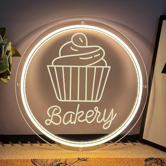 Bakery Neon Sign for Wall Decor Dimmable LED Neon Light Cake Bread Light Up by Letourlivesbefullofloveandcolor