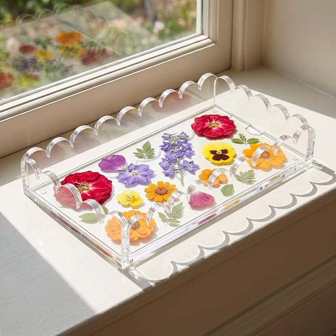 9"x6"x2" Scalloped Acrylic Tray - Image 8