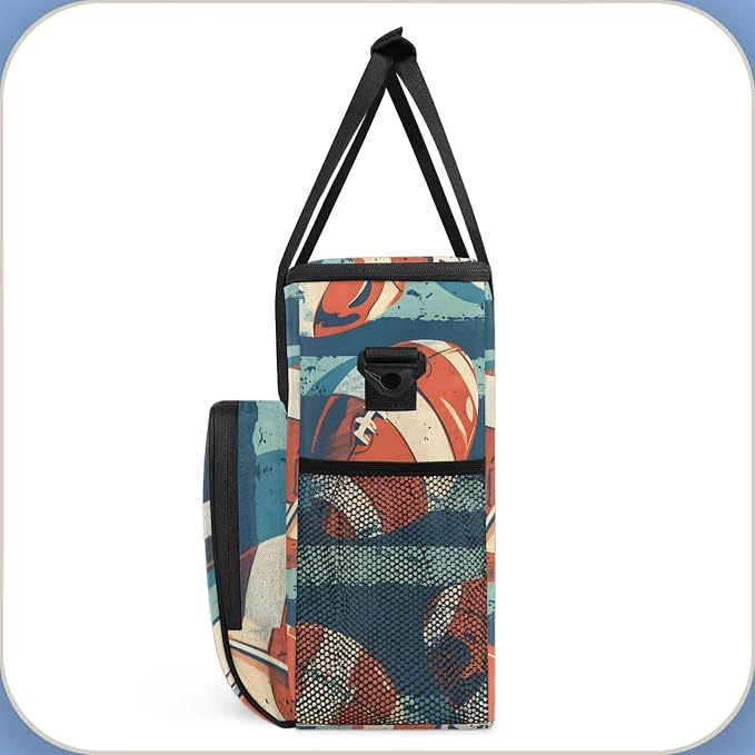 American Football Coffee Maker Carring Bag, Large Insulated Storage Organizer - Image 4