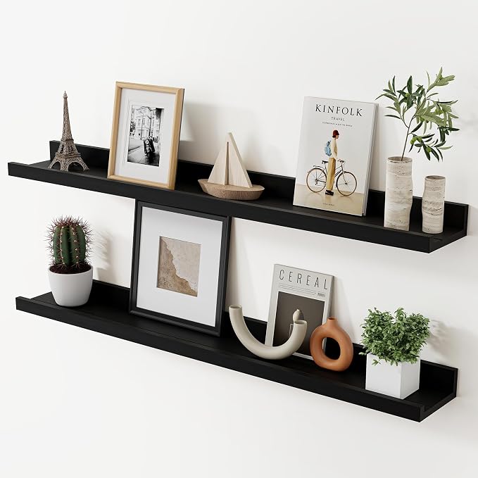 Acovy Floating Shelves for Wall, 36 inch Solid Wood Picture Ledge Shelf by Acovy