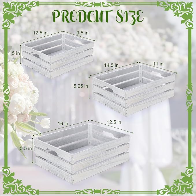 Soaoo 3 Pcs Decorative Nesting Wooden Crates - Image 2