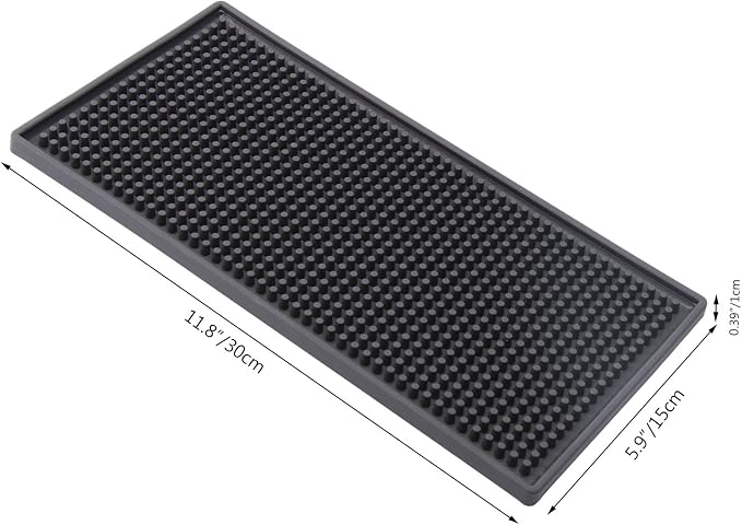 Facmogu 2PCS 12" x 6" Rubber Bar Mats, PVC Bar Service Mats - Image 4