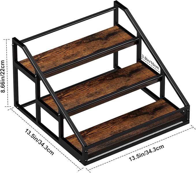 B4Life 2 Pack 3-Tier Liquor Bottle Display Shelf Bar Shelves - Image 3