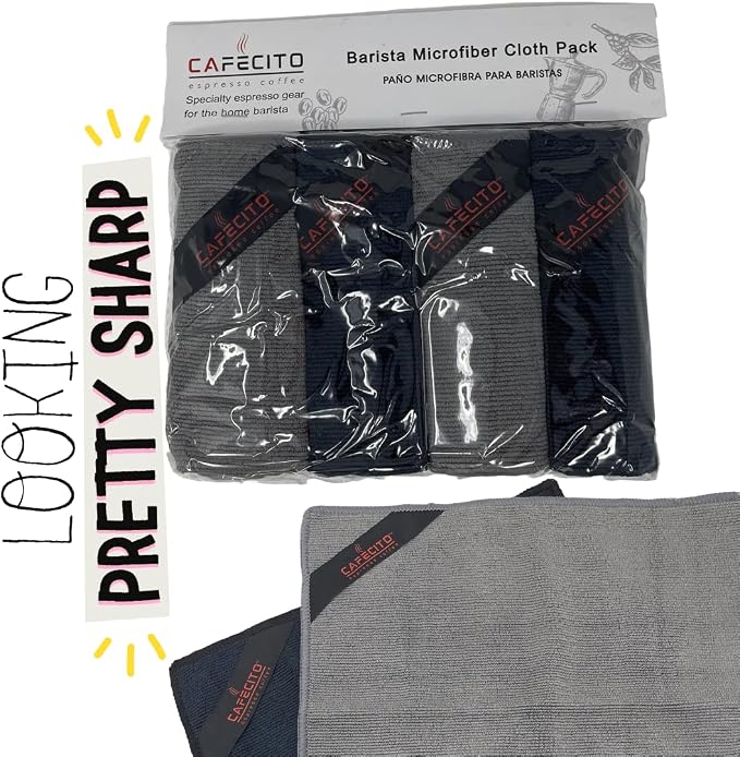 CAFECITO® Barista Microfiber Cloth 4 Pack – Espresso Machine Cleaning Towels - Image 5