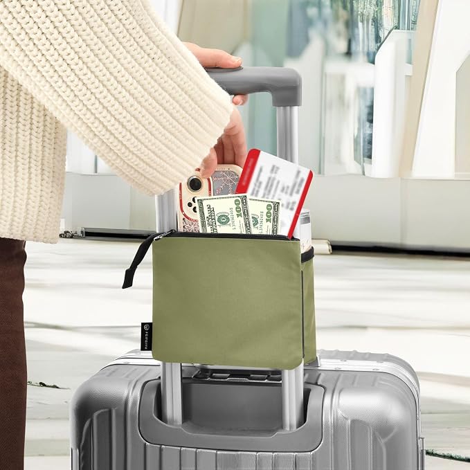 DOMIKING Olive Green Travel Luggage Cup Holder - Image 4