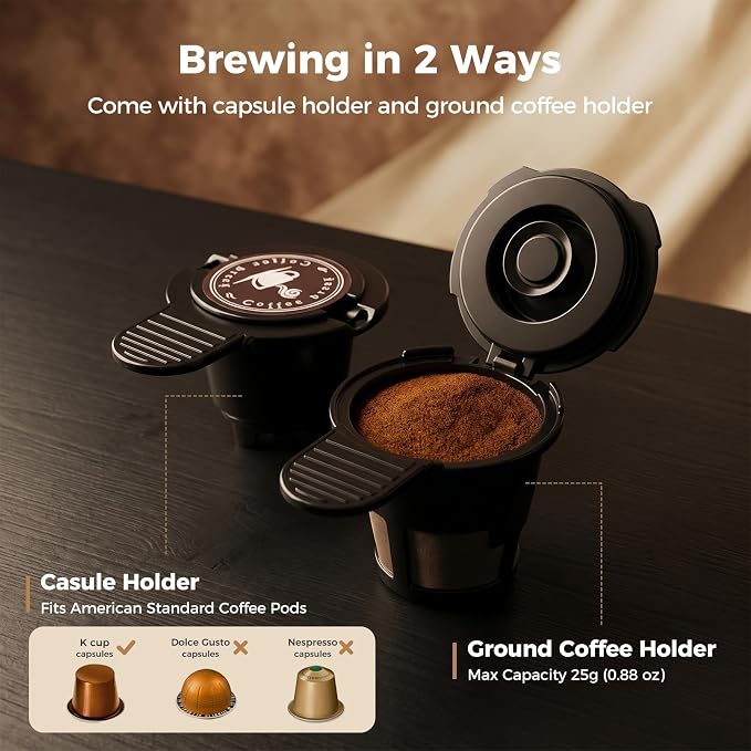 2-in-1 Single Serve Coffee Maker - Image 2