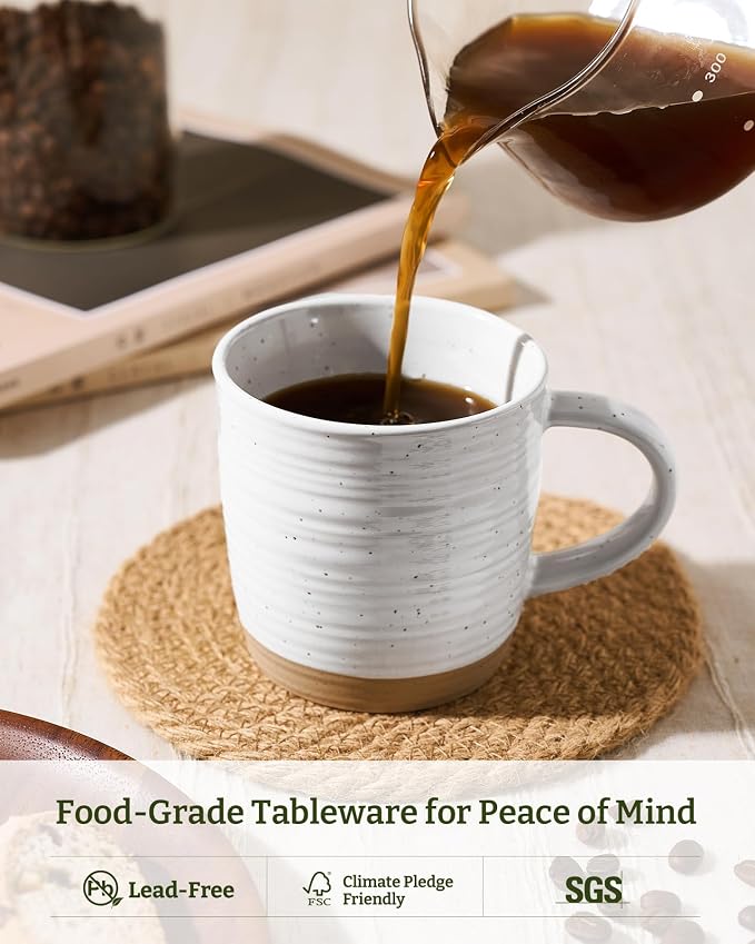 famiware Coffee Mugs Set of 4, 13 oz Mug Set, Ceramic Cup Set - Image 6