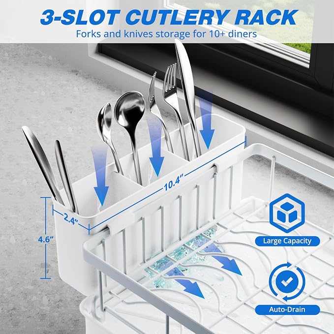 Godboat 2-Tier Dish Drying Rack - Image 5