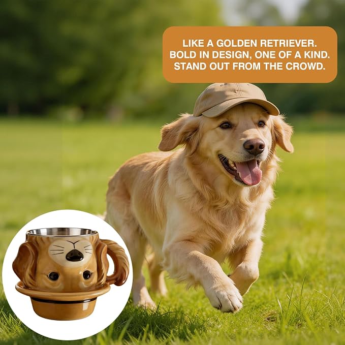 FACE N FACE Golden Retriever Mug - Image 5