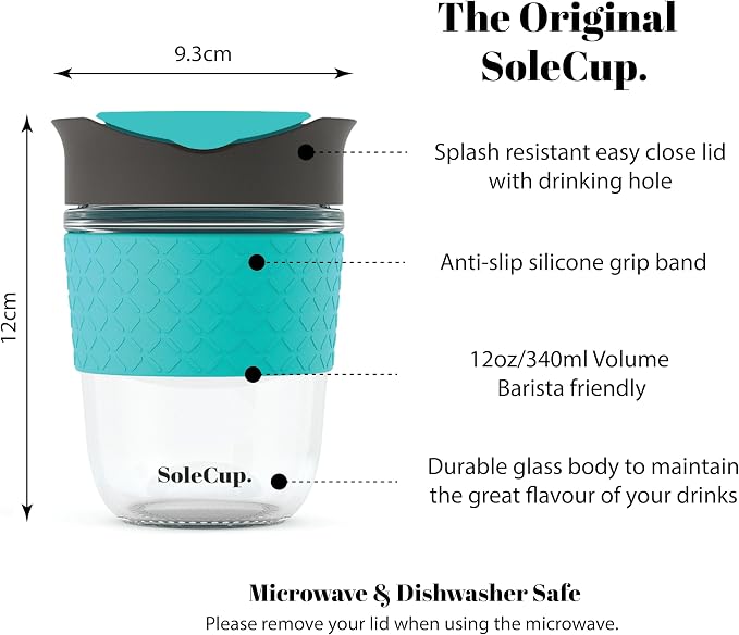 Reusable Strengthened Glass Travel Cup - Image 2