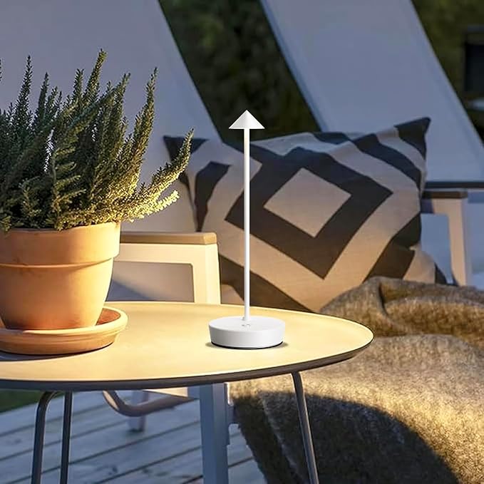 Set of 2 Rechargeable Cordless Table Lamp, 6000mAh LED Battery Operated Desk - Image 7