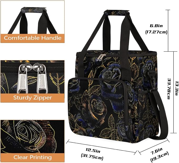 Rose Golden Blue Coffee Maker Carring Bag Travel Carrying Storage Tote Bag - Image 2