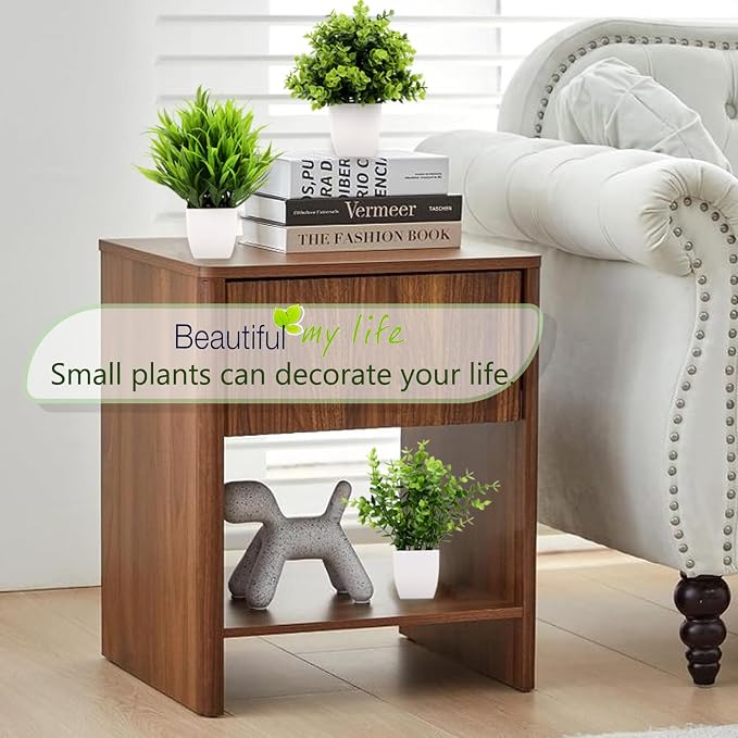 GREENTIME 3Pack Mini Fake Plants in Pots Artificial Plastic Eucalyptus Plant - Image 5