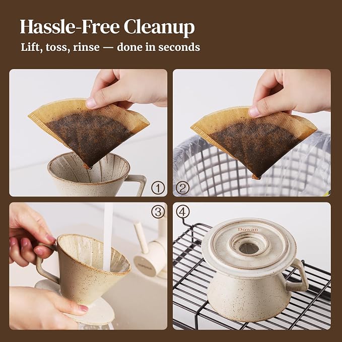 DOWAN Pour Over Coffee Maker, Non-Electric Pour Over Coffee Dripper, Manual - Image 5