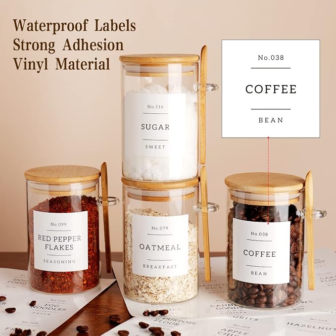 CZZGSM Glass Jar with Bamboo Lid and Spoon - Image 3