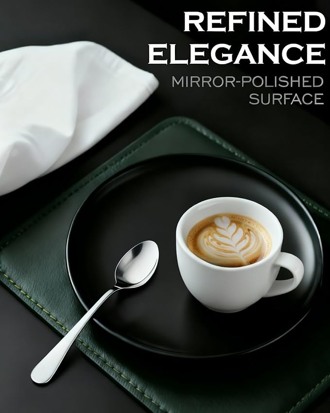 12Pcs Demitasse Espresso Spoons, 4.4 Inch Stainless Steel Mini Coffee Spoons - Image 3