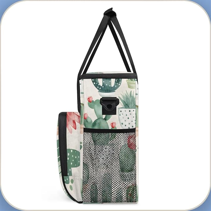 Cactus Coffee Maker Carring Bag, Large Insulated Storage Organizer Case Tote - Image 4