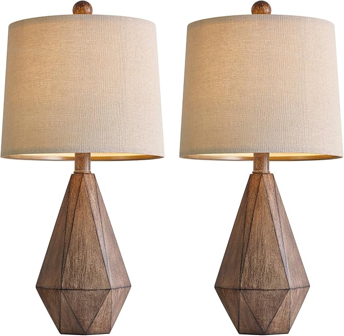 PoKat 20.25" Retro Farmhouse Table Lamp Set of 2 - Image 5