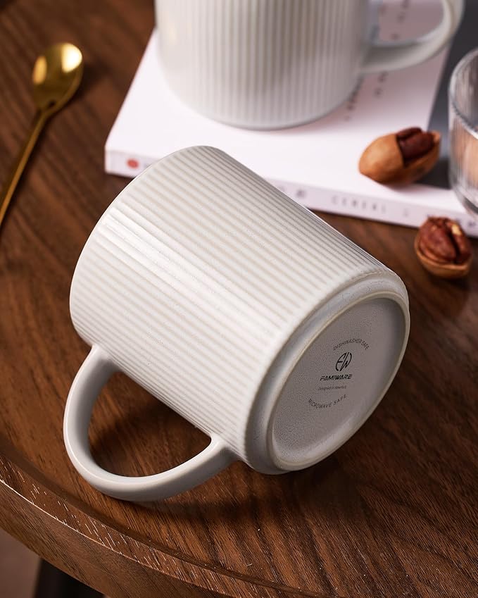 famiware Coffee Mug Set for 6, Star 16 oz Catering Mugs Cup Set - Image 6