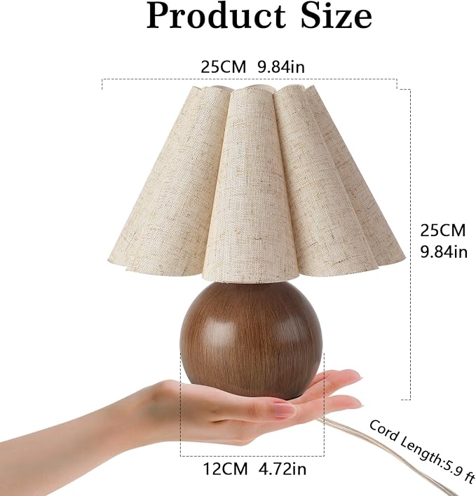 Wood Grain Touch Control Table Lamp - Image 2