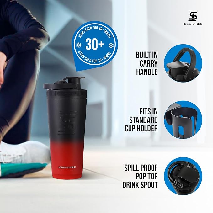 Ice Shaker Insulated Stainless Steel Shaker Bottle | 26oz - Image 3