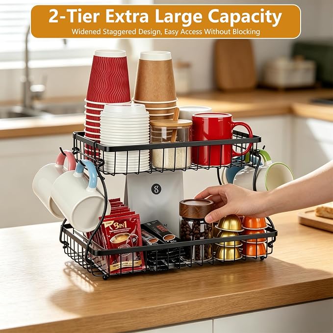 Coffee Mug Holder, Metal Cup Holder Rack - Image 4