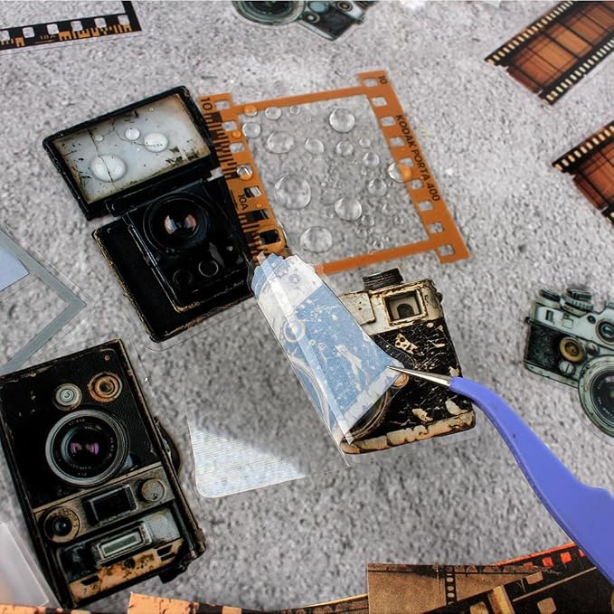 Diuhofart Vintage Scrapbooking Kit, 90 Sheets Time Cinema Theme, Scrapbook - Image 6