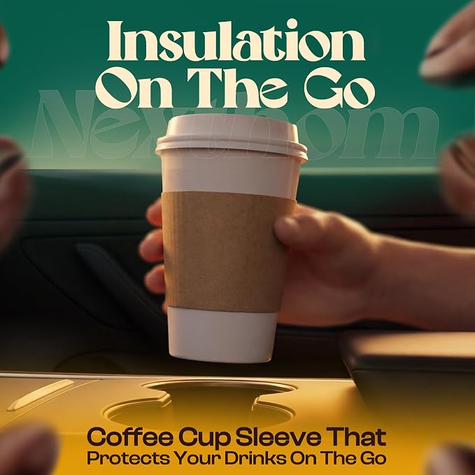 125 Pcs Coffee Cup Sleeves Disposable – Corrugated Kraft Paper Cup Sleeves - Image 4