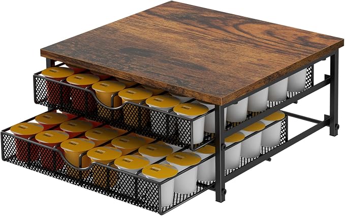 Coffee Pod Drawer Holder Capsule Storage Organizer 2 Tier Coffee Pods Holder - Image 8