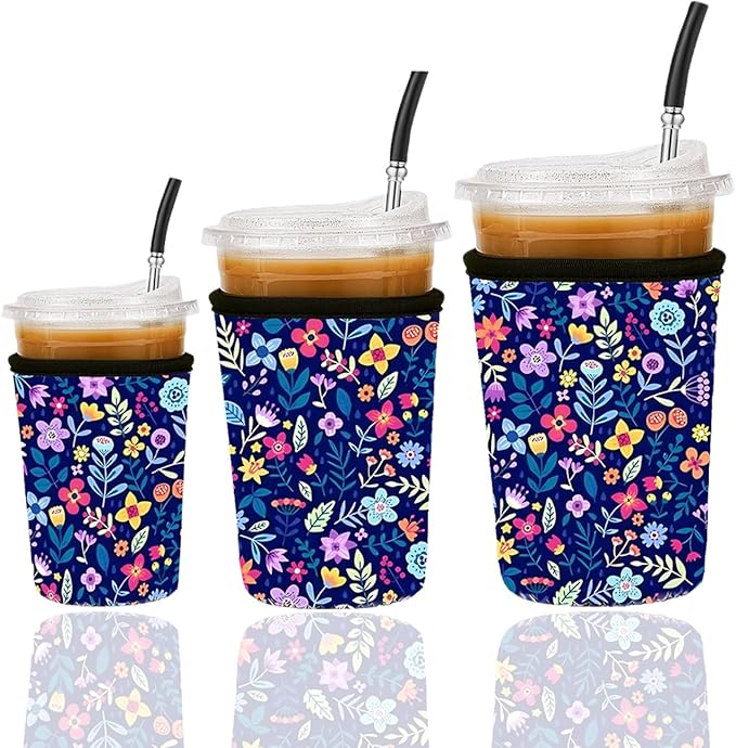 Reusable Insulated Neoprene Iced Coffee Cup Sleeve, Durable Drink Sleeve by Unknown