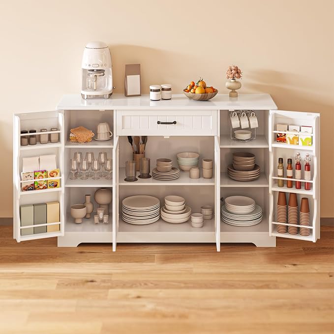 Gizoon 56" Kitchen Coffee Bar Cabinet - Image 4