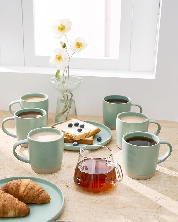 famiware Coffee Mugs Set of 6, Milkyway 13 oz Mug Set, Ceramic Cup Set - Image 5